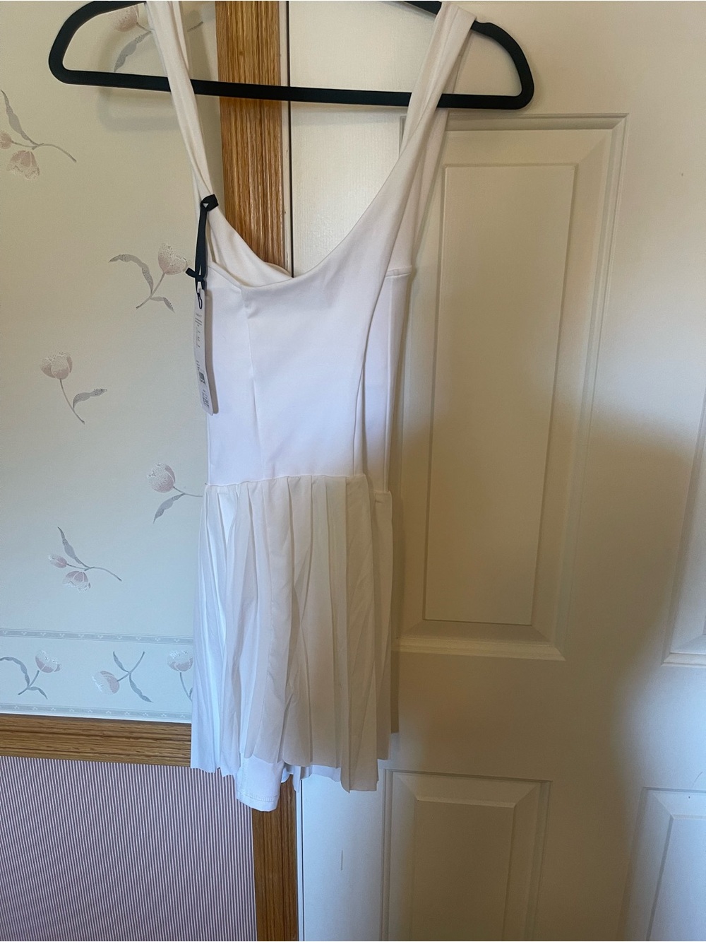White Sleeveless Chiffon Skater Dress
